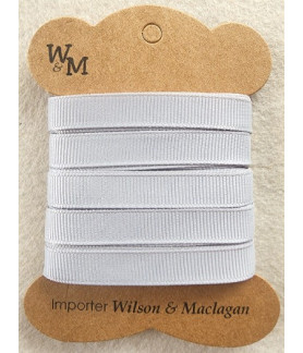 W&M Ribbon GROSGRAIN GREY 9mm x 10m
