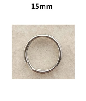 W&M 15mm KEYRING Nickel 10 p/pack