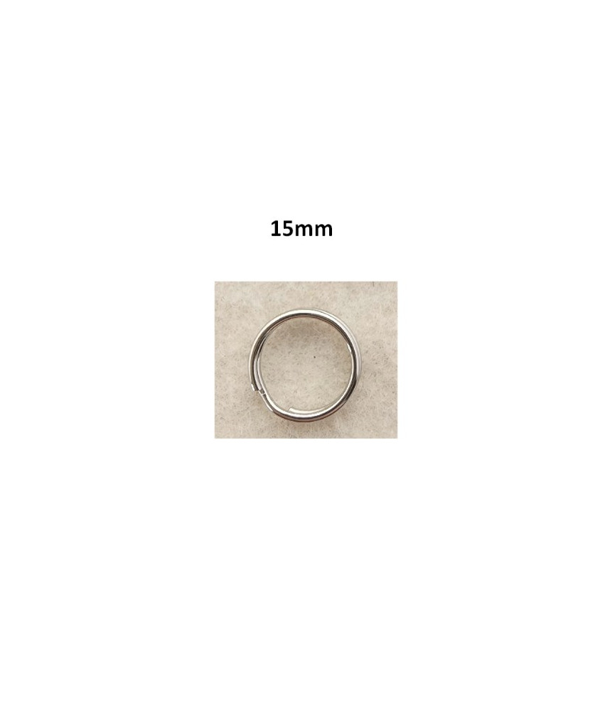 W&M 15mm KEYRING Nickel 10 p/pack