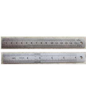 W&M Steel Ruler 15cm/6inch