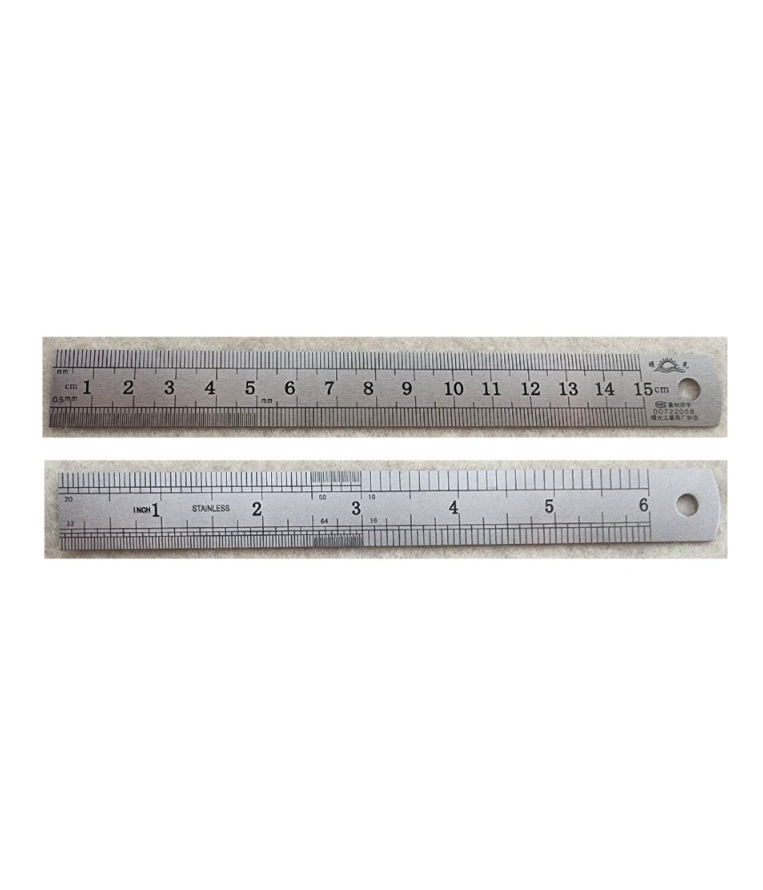 W&M Steel Ruler 15cm/6inch