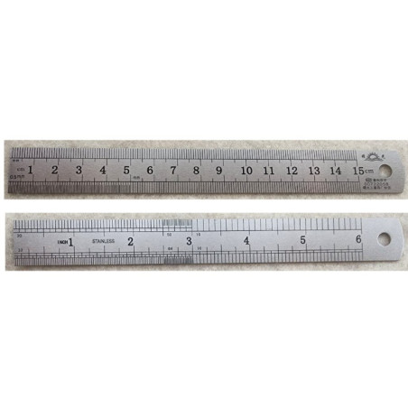 W&M Steel Ruler 15cm/6inch