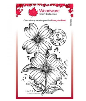 Woodware - Dogwood Flowers Clear Stamp