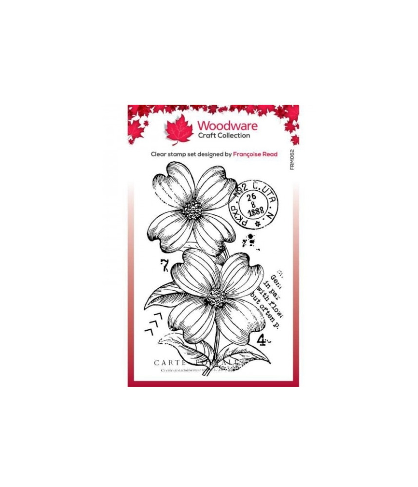 Woodware - Dogwood Flowers Clear Stamp