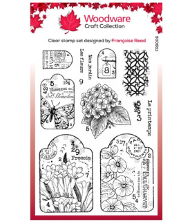 Woodware-Garden Tags Clear Stamp Set