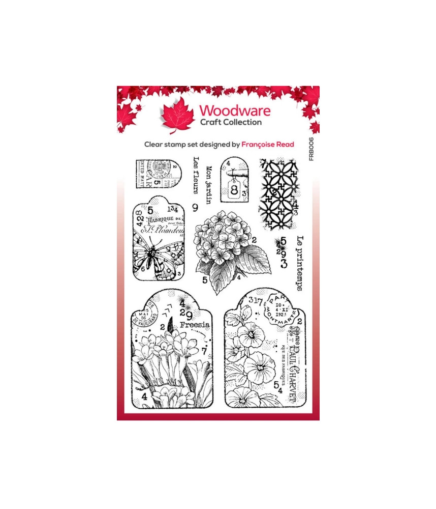 Woodware-Garden Tags Clear Stamp Set