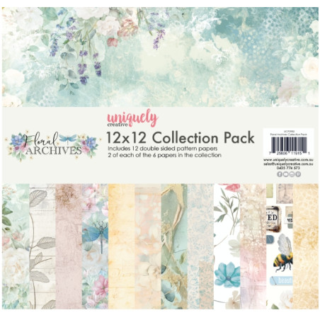 Uniquely - Floral Archives 12x12 Collection Pack (12 Double Sided Sheets)