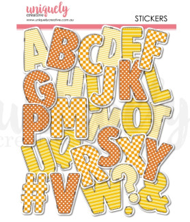 Uniquely - Written in the Stars Chipboard Alphabet Stickers