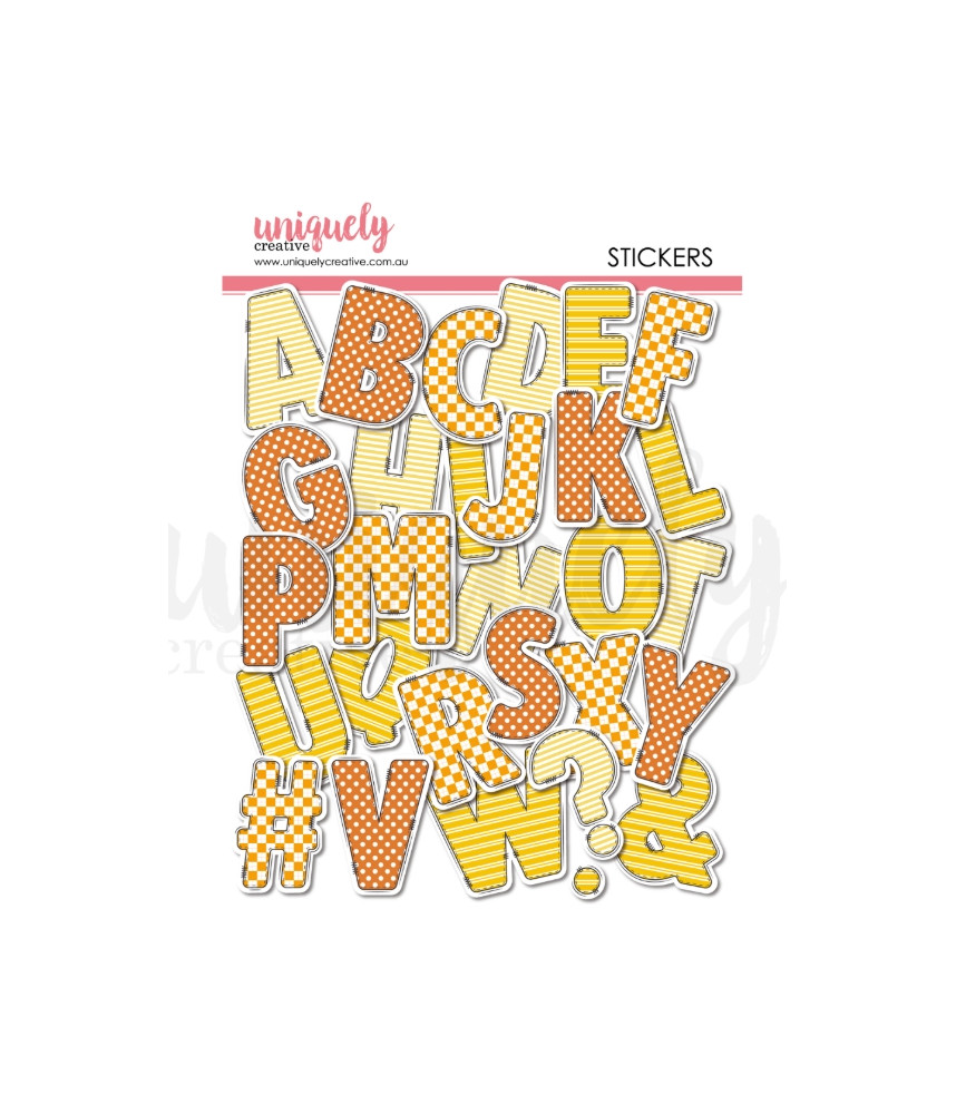 Uniquely - Written in the Stars Chipboard Alphabet Stickers