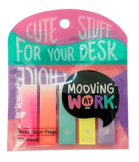 Mooving - Sticky Sign Message Flags Transparent, 125 Sheets
