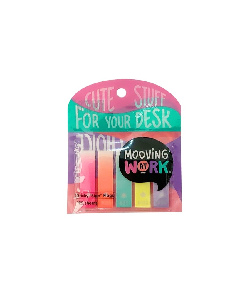Mooving - Sticky Sign Message Flags Transparent, 125 Sheets