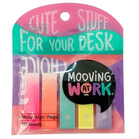 Mooving - Sticky Sign Message Flags Transparent, 125 Sheets