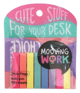 Mooving - Thin Sticky Flags 8x45 mm, 200 Sheets