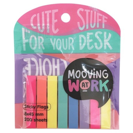 Mooving - Thin Sticky Flags 8x45 mm, 200 Sheets