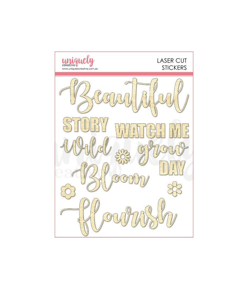 Uniquely - Botanical Script Stickers