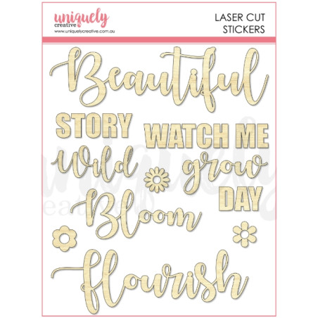 Uniquely - Botanical Script Stickers