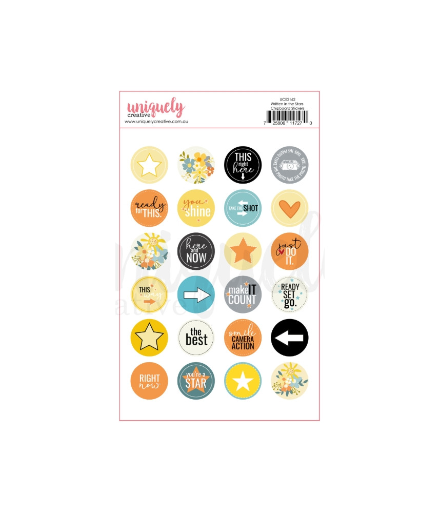 uniquely - Written in the Stars Chipboard Stickers