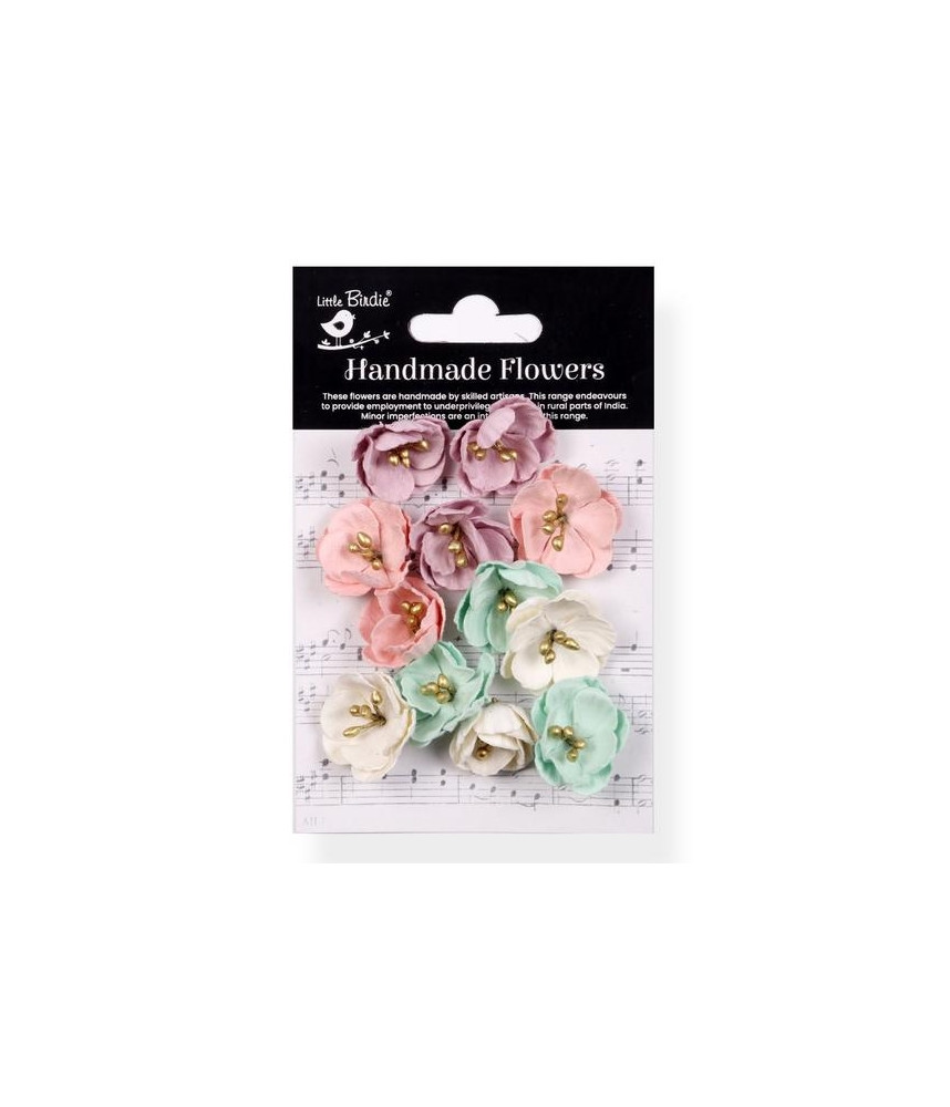 Little Birdie - Fairy Garden Embossed Daisies Paper Flowers