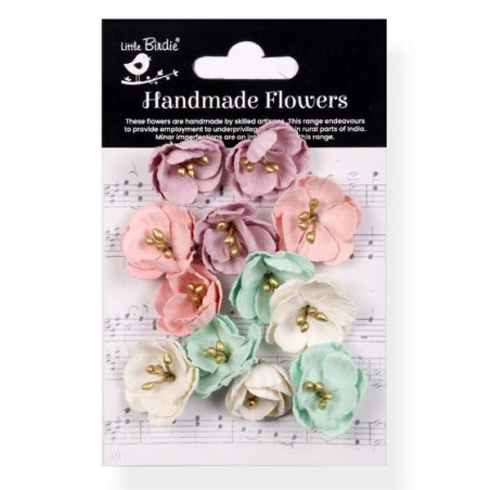 Little Birdie - Fairy Garden Embossed Daisies Paper Flowers