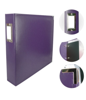 Couture Creations 12x12 D-Ring Faux Leather Album - Grape Soda (5 Refills included)
