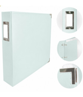 Couture Creations 12x12 D-Ring Faux Leather Album - Cool Grey (5 Refills included)