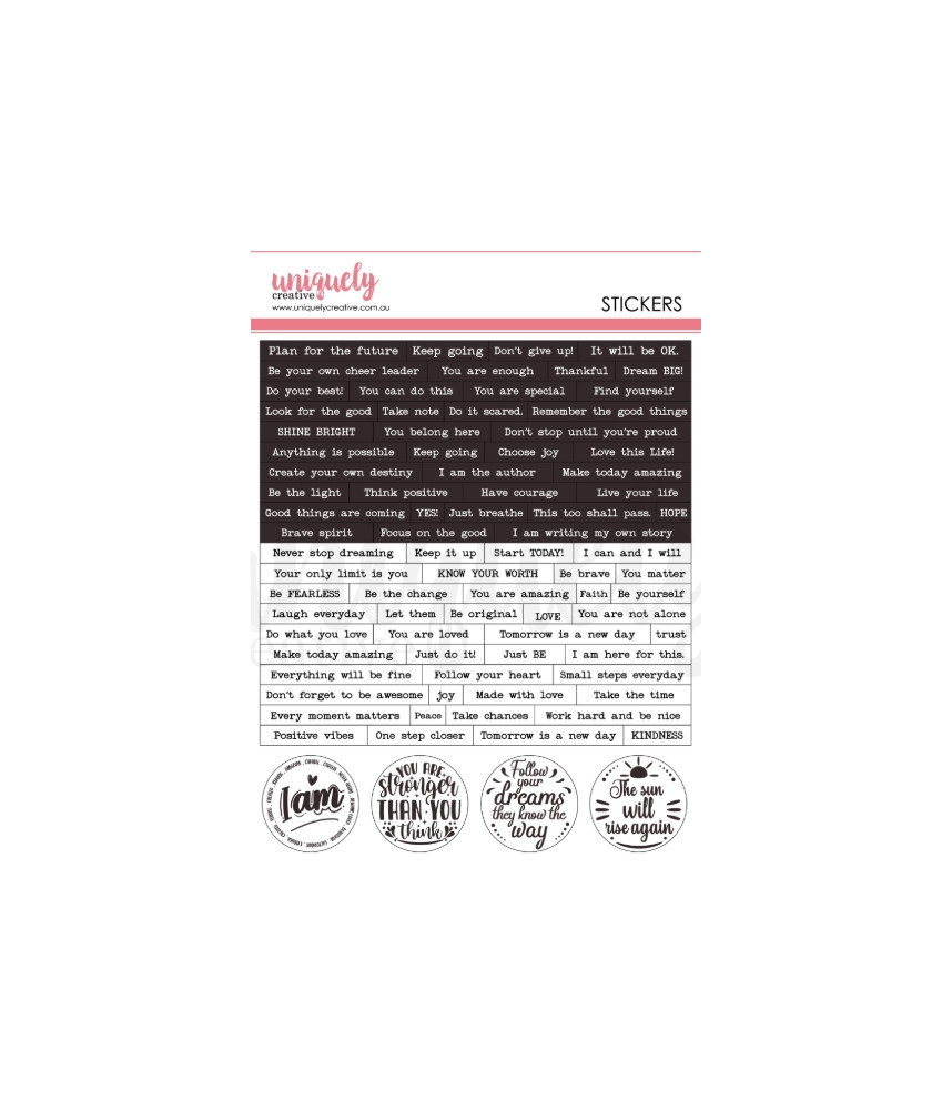Uniquely - Heart & Soul Journal Stickers