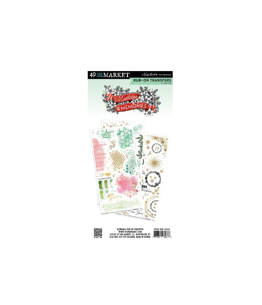 49 And Market - Mistletoe and Memories - Rub-On Transfer Set-Blendable