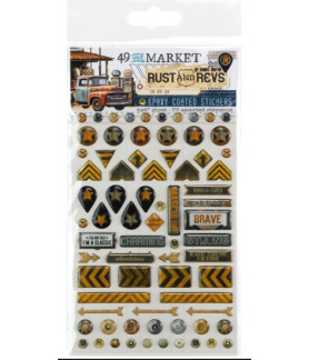 49 and Market - Rust and Revs Collection - Epoxy Coated Stickers