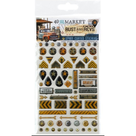 49 and Market - Rust and Revs Collection - Epoxy Coated Stickers