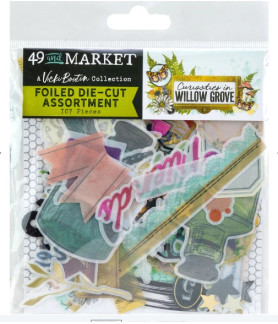 49 and Market Curiosities in Willow Grove Foiled Die-Cut Assortment