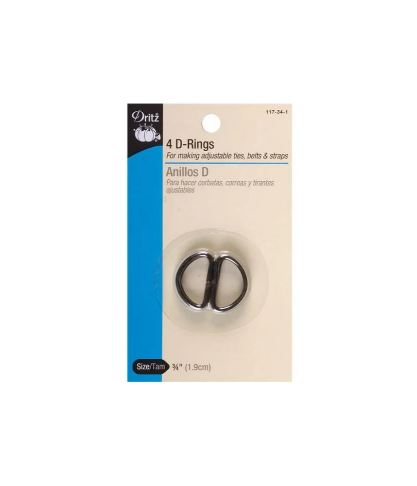 Dritz Metal "D" Rings 3/4"