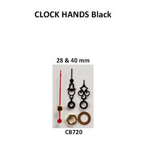 W&M - Clock HANDS Black 28 x 40 mm