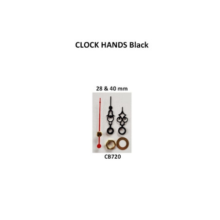 W&M - Clock HANDS Black 28 x 40 mm