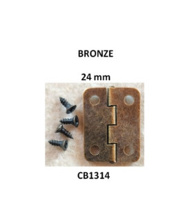 W&M HINGES MEDIUM 24mm BRONZE x 4 p/p