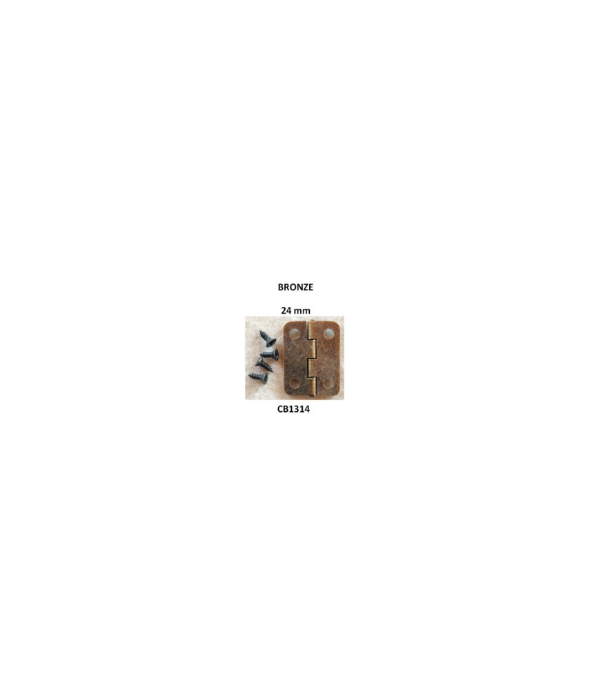 W&M HINGES MEDIUM 24mm BRONZE x 4 p/p