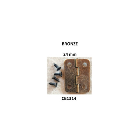 W&M HINGES MEDIUM 24mm BRONZE x 4 p/p