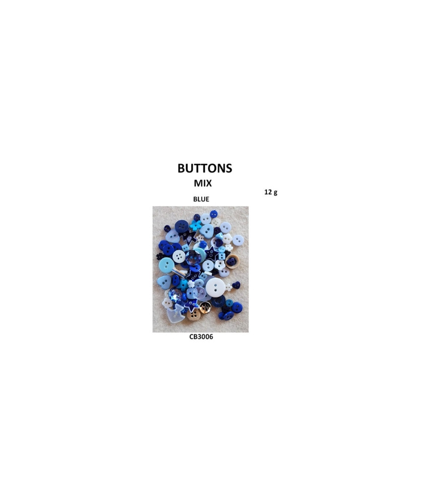 W&M - Buttons BLUE MIX 12g