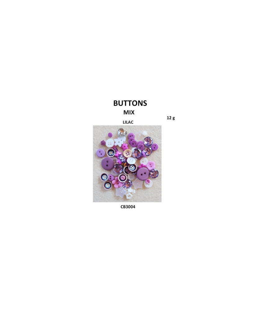 W&M - Buttons LILAC MIX 12g