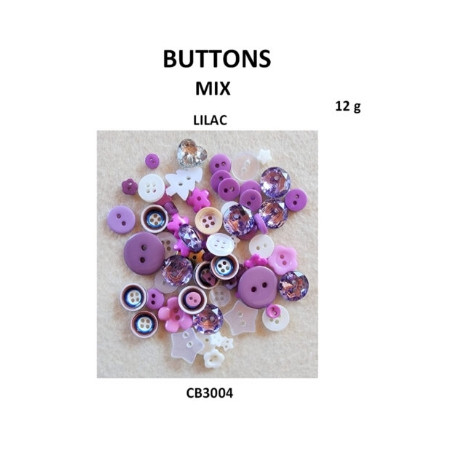 W&M - Buttons LILAC MIX 12g