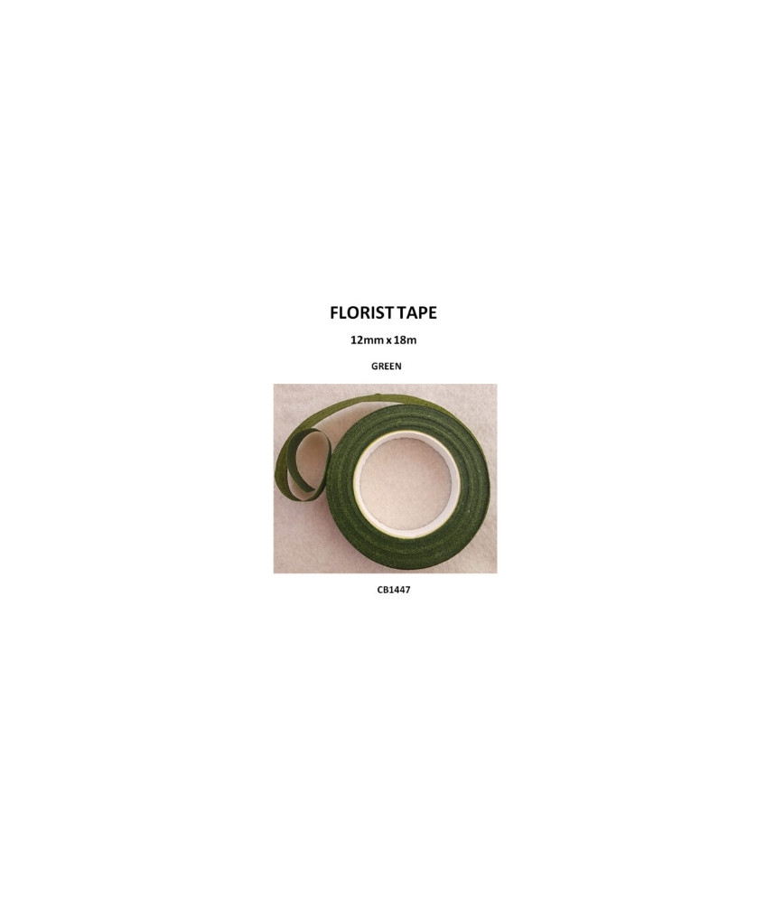 W&M - Florist Tape Green 12mm x 18m