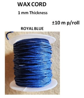 W&M - Wax Cord Royal Blue 10 m p/roll