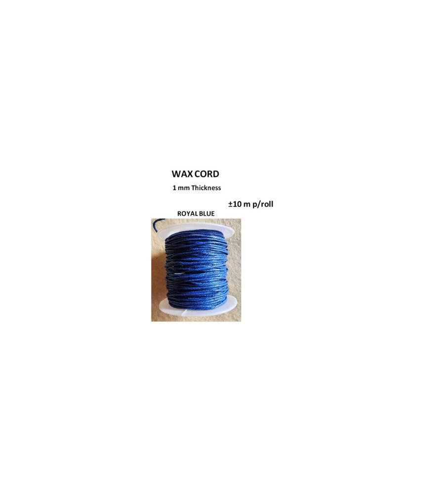 W&M - Wax Cord Royal Blue 10 m p/roll