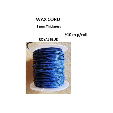 W&M - Wax Cord Royal Blue 10 m p/roll