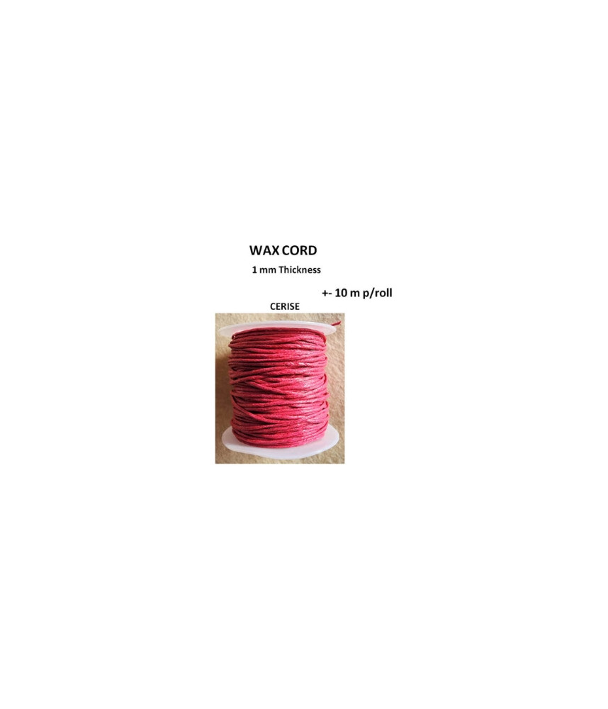 W&M - Wax Cord Cerise 10 m/roll