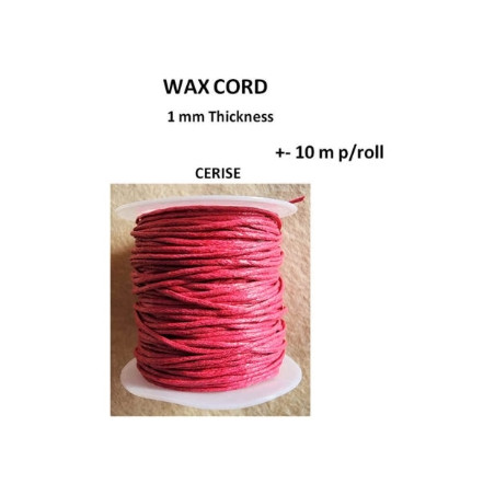 W&M - Wax Cord Cerise 10 m/roll