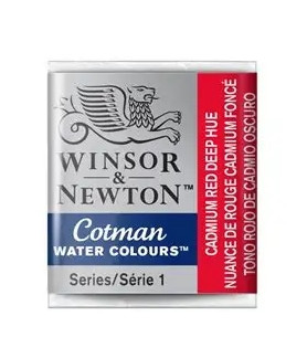 Winsor & Newton - Cotman Watercolour Half Pan - Cadmium Red Deep Hue