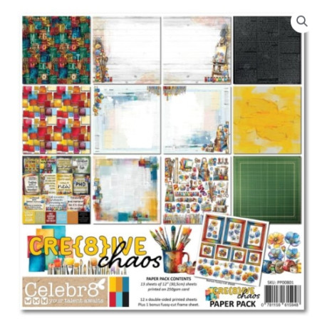 Celebr8 - Crea8tive Chaos Paper Pack 12X12 Double Pages