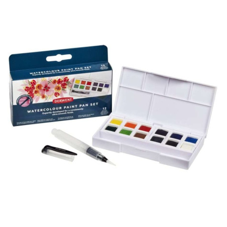 Derwent Watercolour Paint Pan Set of 12