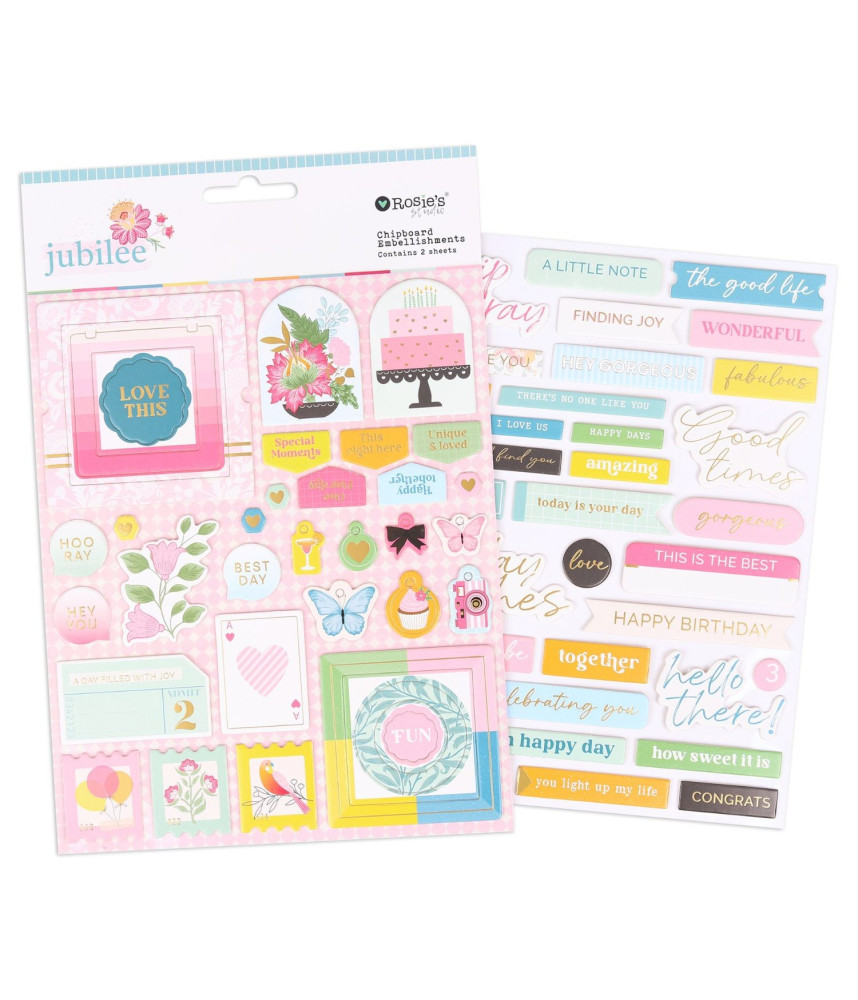 Rosies Studio  Jubilee Chipboard Embellishment