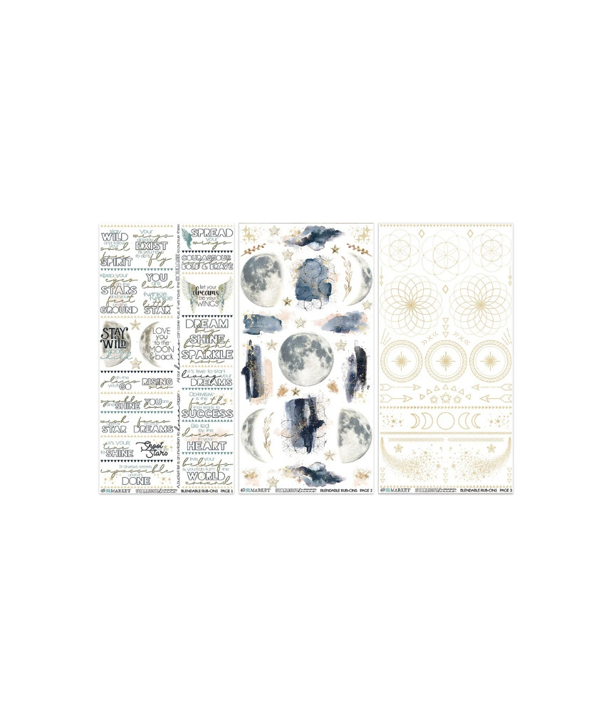 49 And Market - Starlight Dreams - Rub-On Transfer Set